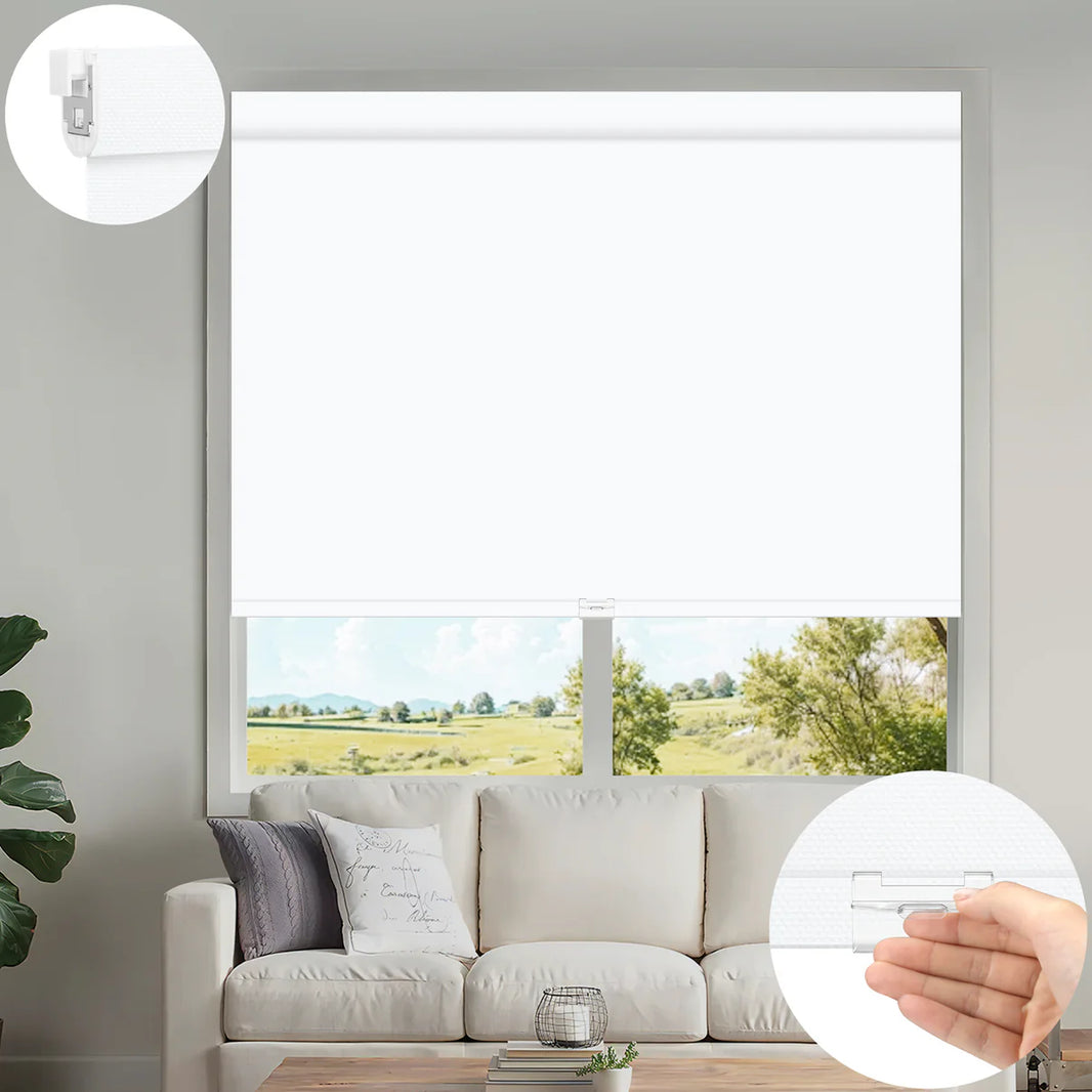 Sunelo No Drill Cordless UV Protection Solar Shades 0%/1%/3%/5% Openness