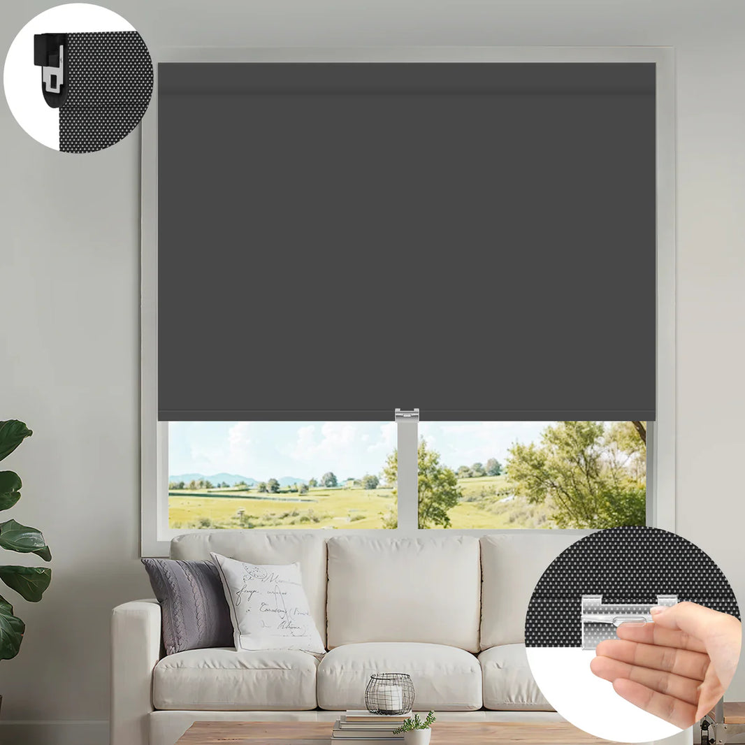 Sunelo No Drill Cordless UV Protection Solar Shades 0%/1%/3%/5% Openness
