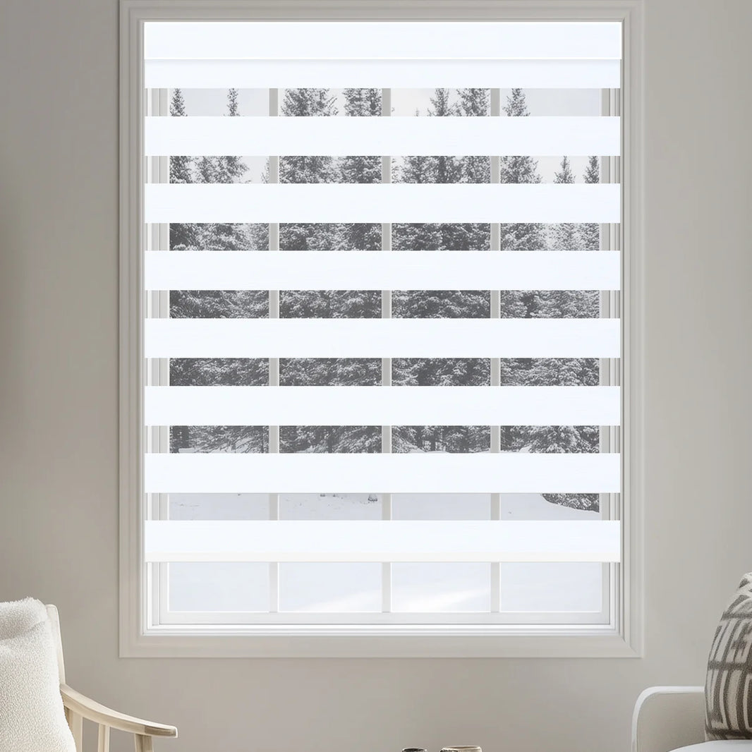 Sunelo Motorized Zebra Shades 100% Blackout - Gentle