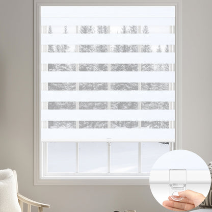 Sunelo Cordless Zebra Shades 100% Blackout - Gentle