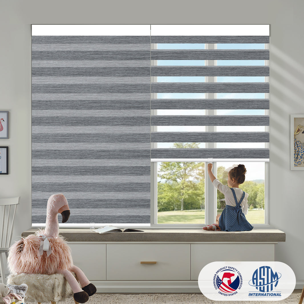 Sunelo Cordless Zebra Shades 70% Blackout - Galaxy