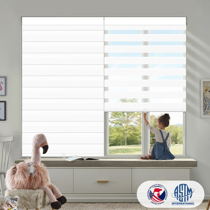 Sunelo Cordless Zebra Shades 100% Blackout - Gentle