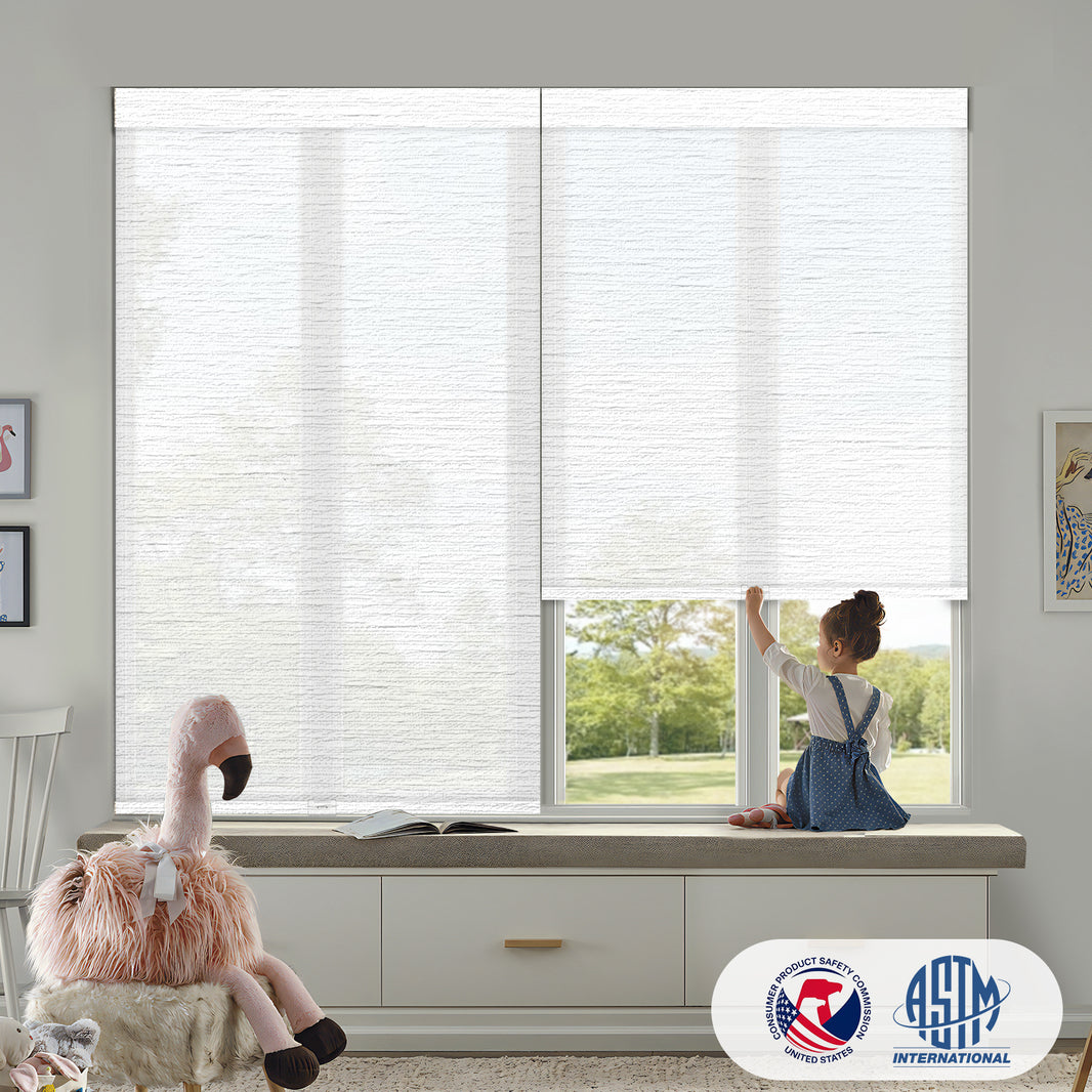 Sunelo Cordless Light Filtering Roller Shades 60% Blackout - Atlantic