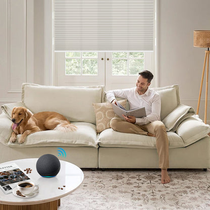 Sunelo Noise-Reducing, Light Filtering Motorized Cellular Shades | Double-Cell