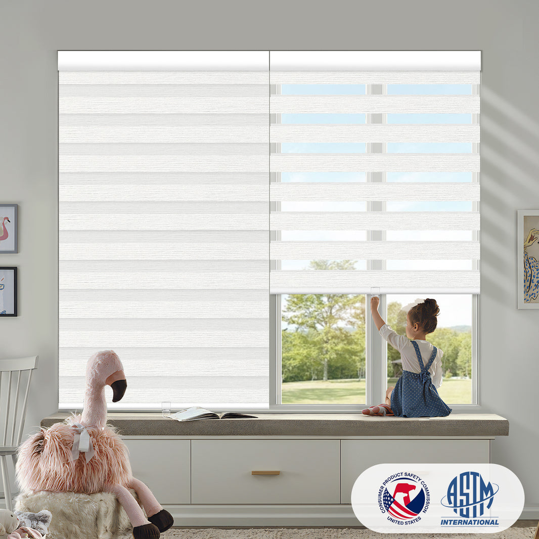 Sunelo No Drill Cordless Zebra Shades 60%/75% Blackout - Monet