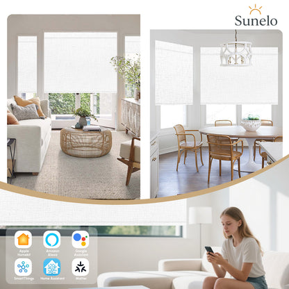 Sunelo Motorized Roller Shades 100% Blackout - Classic