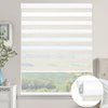 Sunelo No Drill Zebra Shades, Motorized 60/75% Blackout - Monet