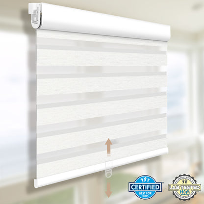 Sunelo No Drill Cordless Zebra Shades 60%/75% Blackout - Monet
