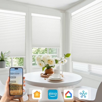 Sunelo 100% Blackout Energy Saving Motorized Cellular Shades