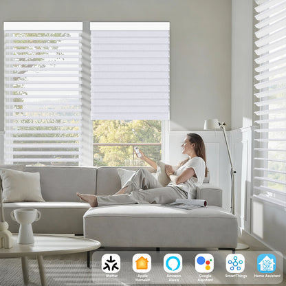 Sunelo Motorized Sheer Shades 100% Blackout - Soft