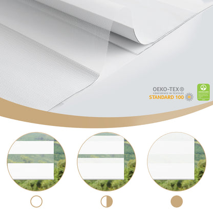 Sunelo Motorized Zebra Shades 100% Blackout - Gentle