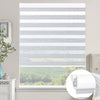 Sunelo No Drill Zebra Shades, Motorized 60/75% Blackout - Monet