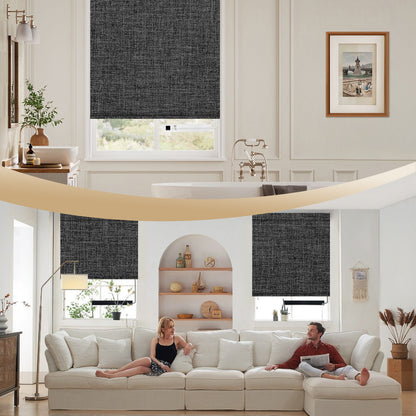 Sunelo Motorized Roller Shades 100% Blackout - Dual Sided