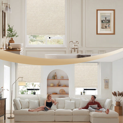 Sunelo Motorized Roller Shades 100% Blackout - Aurora