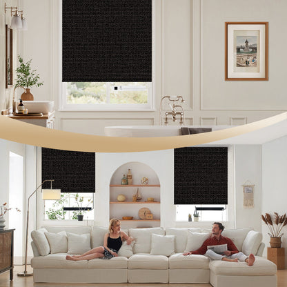 Sunelo Motorized Roller Shades 100% Blackout - Eclipse