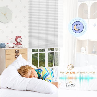 Sunelo Noise-Reducing, Light Filtering Motorized Cellular Shades | Double-Cell