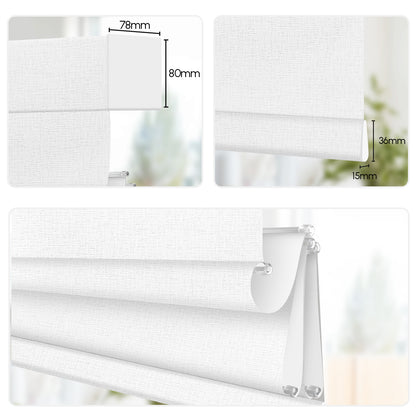 Sunelo Motorized Roman Shades 100% Blackout - Classic