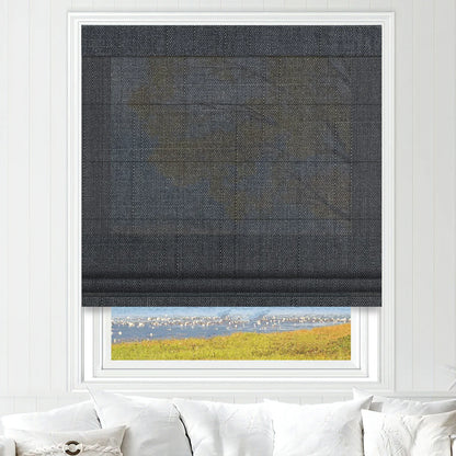 Sunelo Motorized Light Filtering Roman Shades 50% Blackout - Eclipse