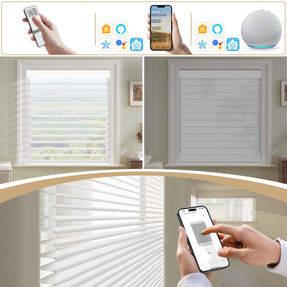 Sunelo Motorized Light Filtering Sheer Shades 75% Blackout - Soft