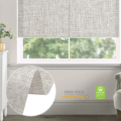Sunelo Motorized Light Filtering Roller Shades 75% Blackout - Mist