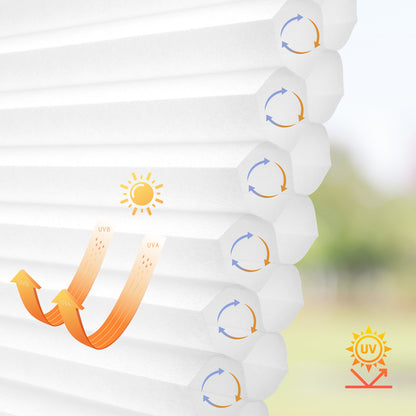 Sunelo Energy-Saving, 100% Blackout Motorized Cellular Shades | Double-Cell