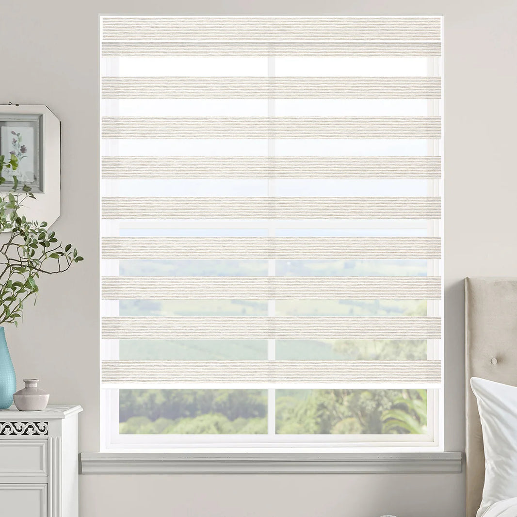 Sunelo Motorized Zebra Shades 60%/75% Blackout - Monet