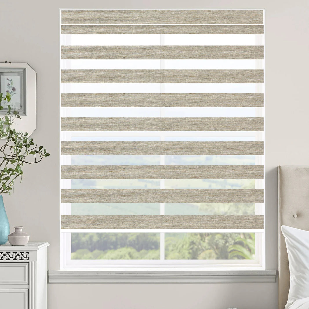 Sunelo Motorized Zebra Shades 60%/75% Blackout - Monet