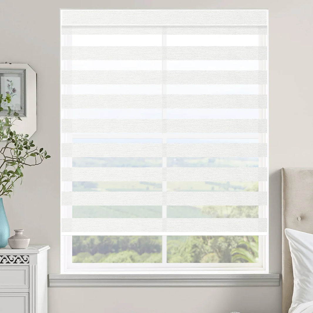 Sunelo Motorized Zebra Shades 60%/75% Blackout - Monet