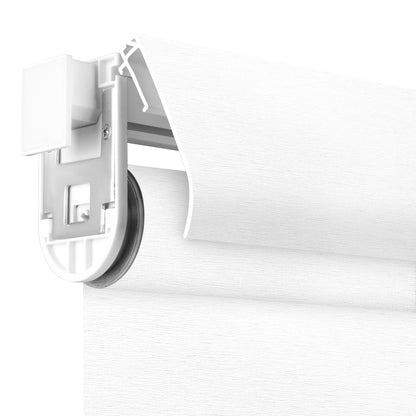 Sunelo No Drill Roller Shades, Motorized 100% Blackout - Atlantic