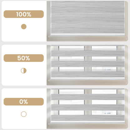 Sunelo Motorized Zebra Shades 90% Blackout - Flow