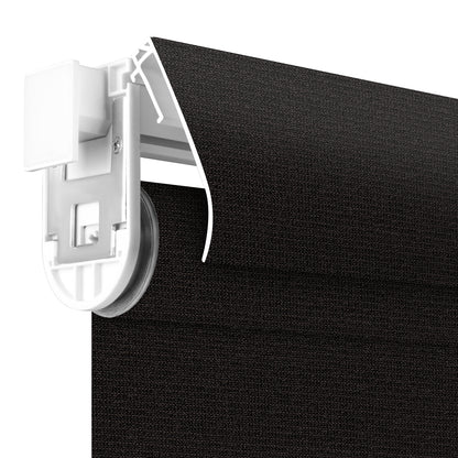 Sunelo No Drill Roller Shades,  Motorized  100% Blackout - Eclipse