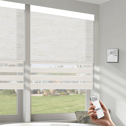 Sunelo Motorized Dual Shades | Roller Shades & Zebra Shades