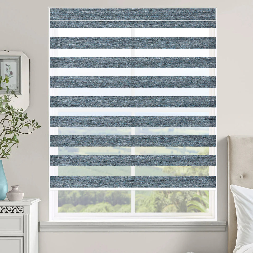 Sunelo Motorized Zebra Shades 60%/75% Blackout - Monet