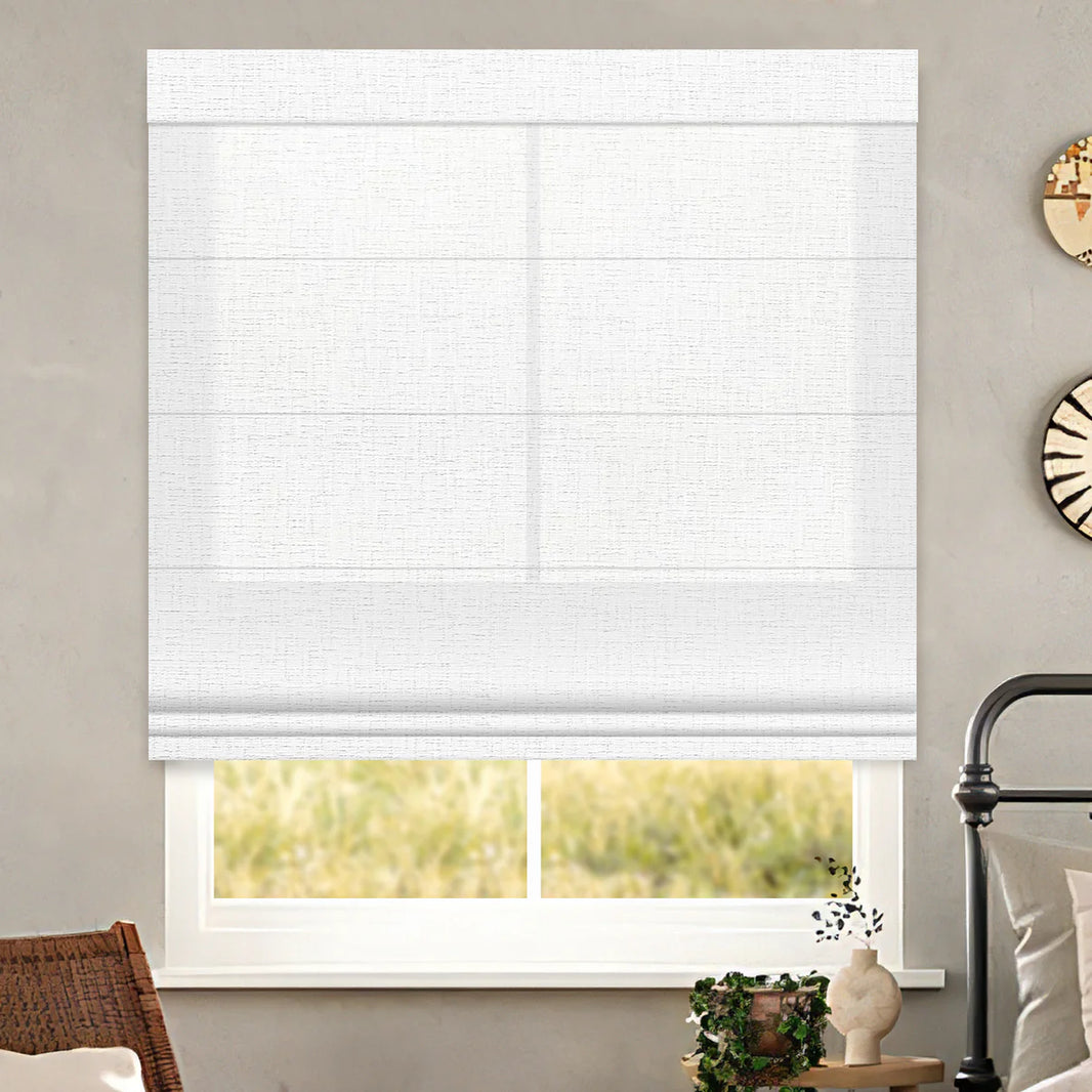 Sunelo Motorized Light Filtering Roman Shades 75%/85% Blackout - Classic