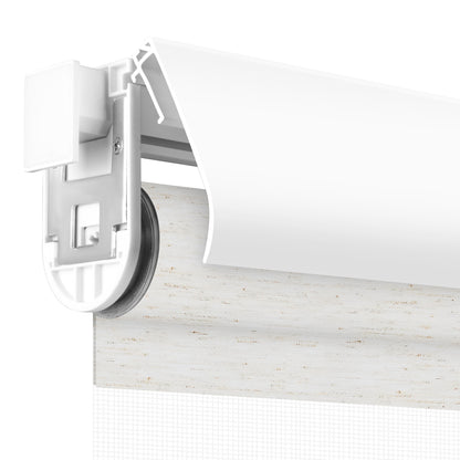 Sunelo No Drill Cordless Zebra Shades 75% Blackout - Linen