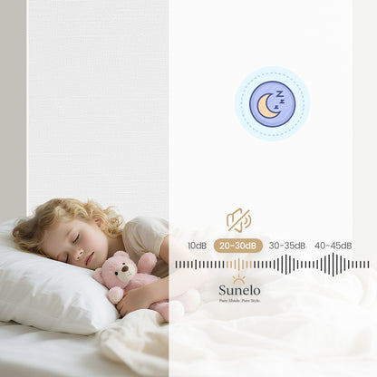 Sunelo Motorized Roller Shades 100% Blackout - Dreamy