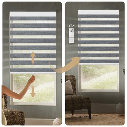 Sunelo Cordless Zebra Shades 70% Blackout - Galaxy