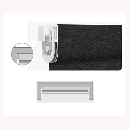Sunelo No Drill Roller Shades, Motorized  100% Blackout - Starscape