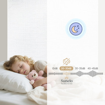 Sunelo Motorized Roller Shades 100% Blackout - Weave