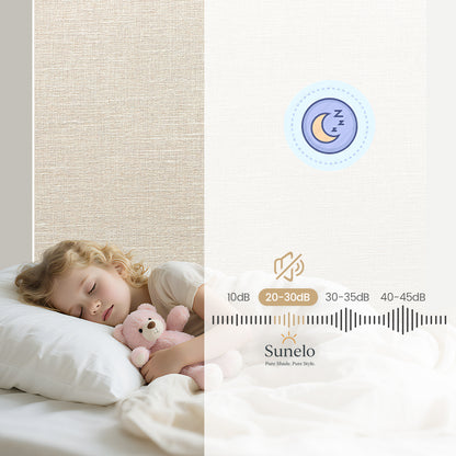 Sunelo Motorized Roller Shades 100% Blackout - Aurora