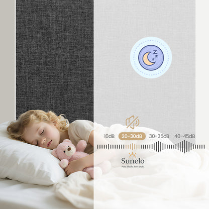 Sunelo Motorized Roller Shades 100% Blackout - Dual Sided
