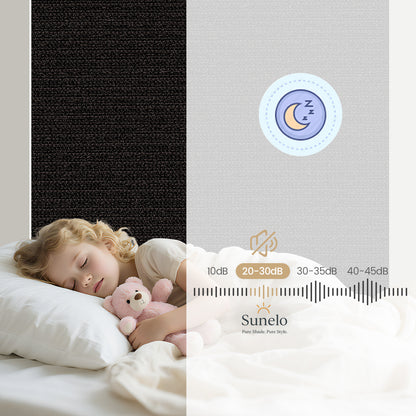 Sunelo Motorized Roller Shades 100% Blackout - Eclipse