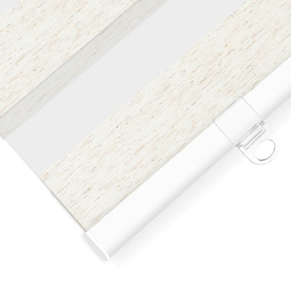 Sunelo No Drill Cordless Zebra Shades 75% Blackout - Linen