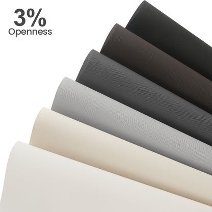 Sunelo Motorized Sunscreen Solar Shades 0%1%3%5% Openness