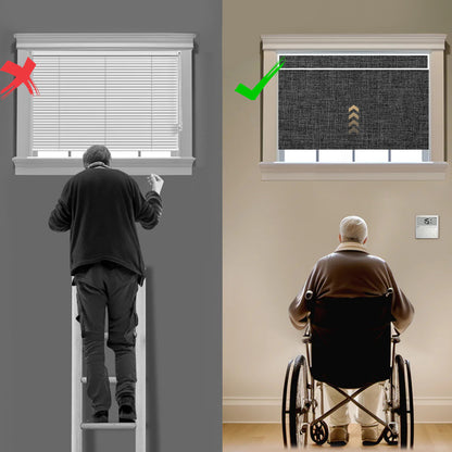 Sunelo Motorized Roller Shades 100% Blackout - Dual Sided