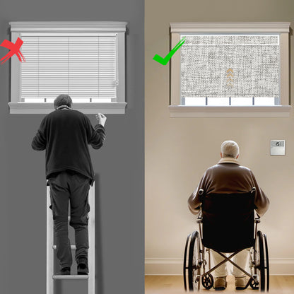 Sunelo Motorized Roller Shades 100% Blackout - Mist
