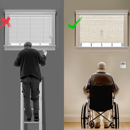 Sunelo Motorized Roller Shades 100% Blackout - Aurora