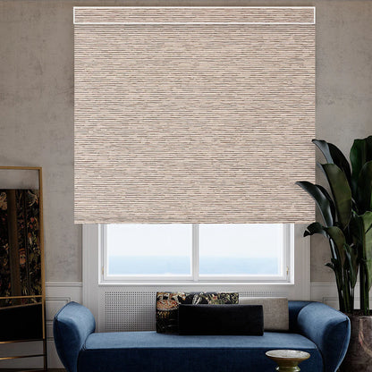 Sunelo Motorized Roller Shades 100% Blackout - Aqua Waves