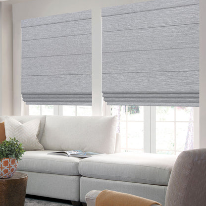 Sunelo Motorized Roman Shades 100% Blackout - Atlantic