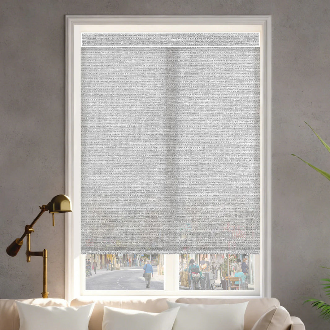 Sunelo Motorized Light Filtering Roller Shades 60% Blackout - Atlantic
